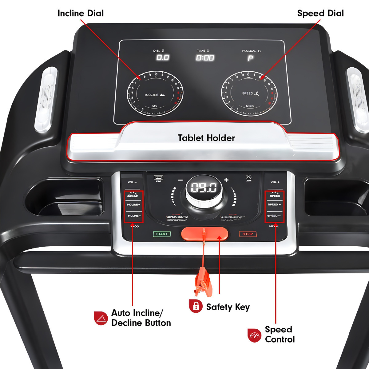 Blue Screen Multifunction Treadmill for Business Professionals - Image 2
