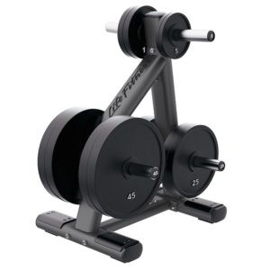 Barbell weight plate rack