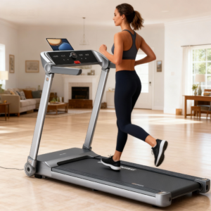 Commercial-Grade Home Treadmill with Magnetic Suspension & Shock Absorption