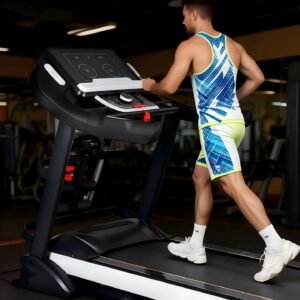 Blue Screen Multifunction Treadmill for Business Professionals