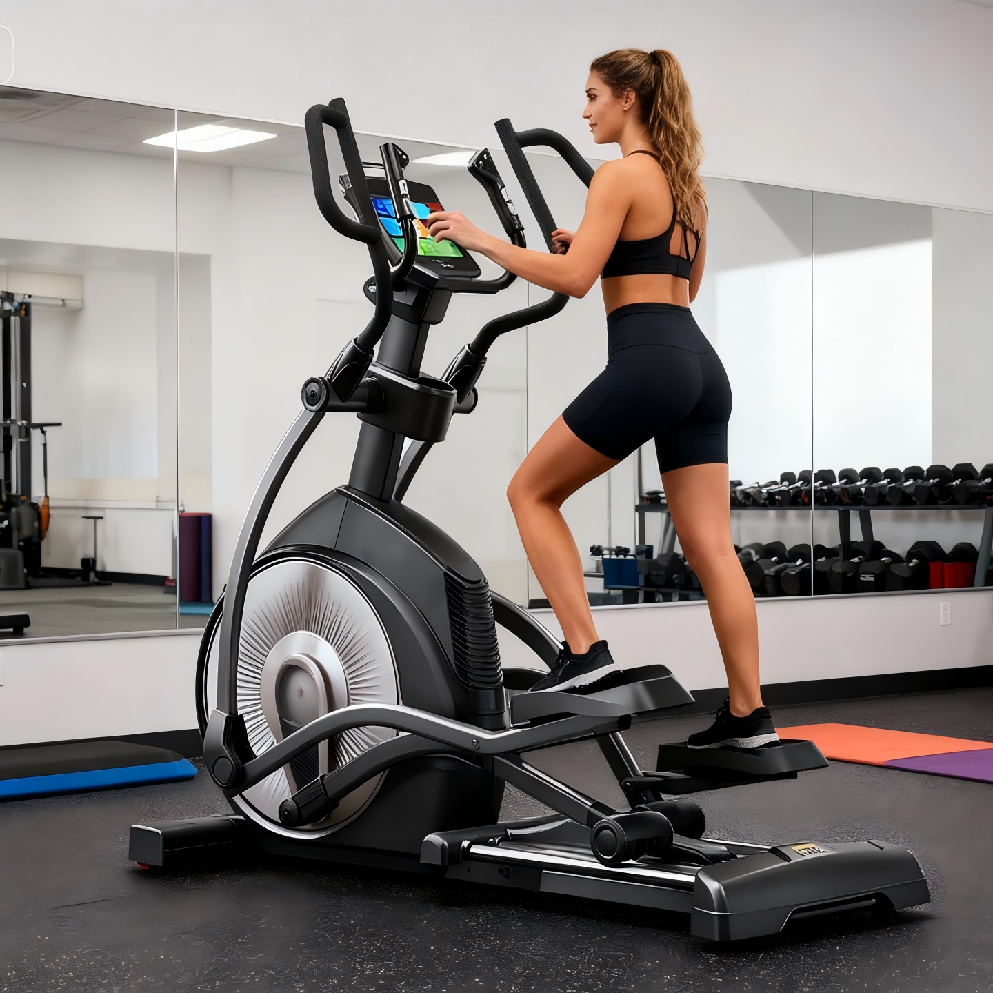 Commercial Color Display Elliptical Trainer