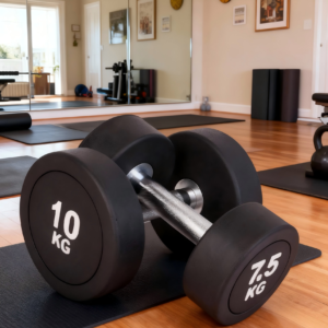 Solid PU Coated PVC Dumbbells – Fixed Weight Gym Dumbbells for Commercial & Home Use