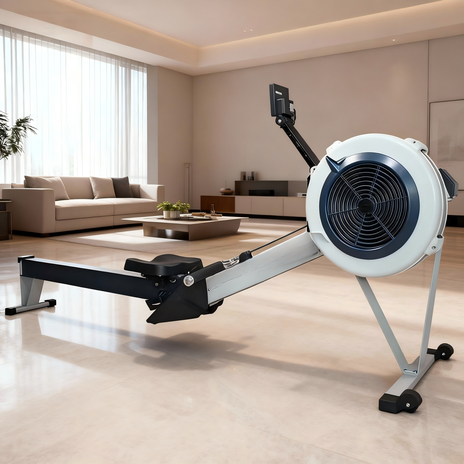 Light Commercial Rowing Machine Commercial Air Resistance Rowing Machine for Gyms & Corporate Wellness