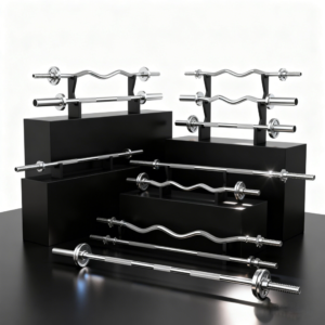 Olympic Straight Bar & Curl Bar | Solid Steel Commercial Barbell