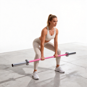 Women's Barbell 8kg Aluminum Grip with Chrome Sleeves