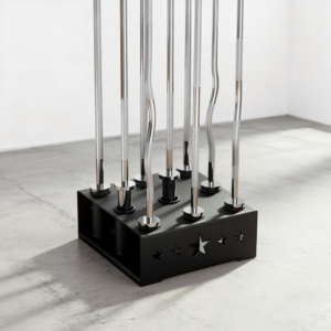 9-hole barbell storage base vertical barbell rack