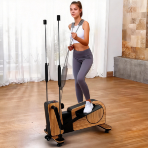 Wooden Magnetic Elliptical Trainer – Compact Home Aerobic Exercise Equipment