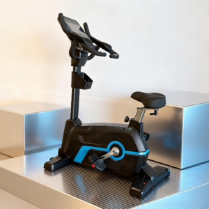 Upright magnetic exercise bike with color display – compact